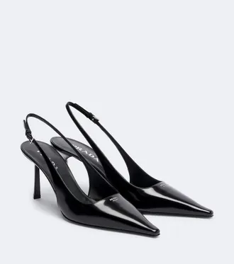 Prada Leather slingback pumps