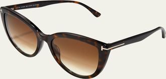 Tom Ford Isabella Plastic Cat-Eye Sunglasses