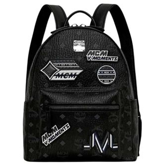 MCM Pre-owned Rugzak - Dames - Pre-owned - Zwart - Maat: ONE Size Leer