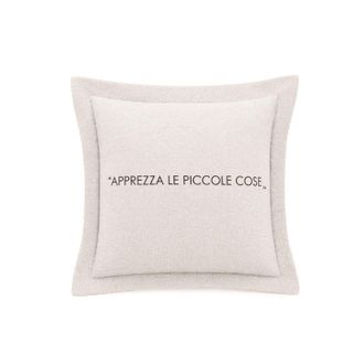 KASANOVA Cuscino divano 30x30 cm scritta Quotes tortora