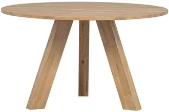 De Eekhoorn Massiver, runder Design Esstisch Rhondal &oslash; 130 cm - Eiche Natur