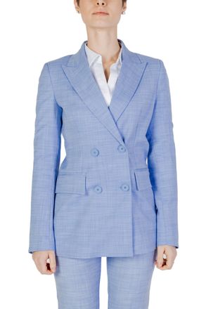 Sandro Ferrone Womens Double Breasted Blazer Light Blue - Size EU 46 (Womens)