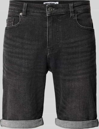 Review Slim Fit Jeansshorts mit Umschlag in Black, Gr&ouml;&szlig;e XXL