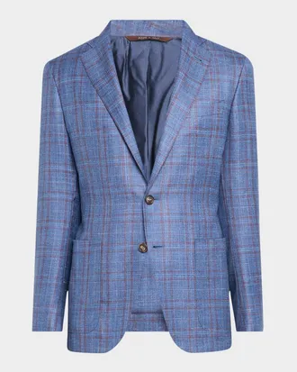 Canali Men & apos;s Check Single-Breasted Sport Coat
