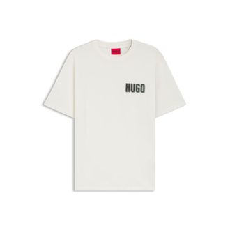 HUGO BOSS Cotton-jersey T-shirt with rear graphic