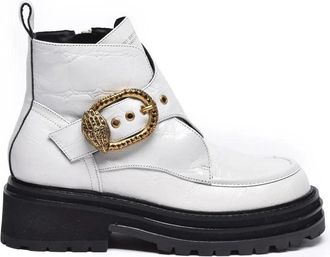 Kurt Geiger Patent Ankle Boots - White