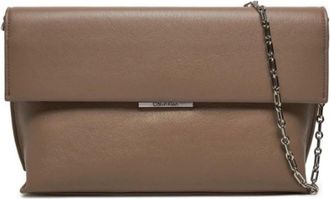Calvin Klein Tassen, Dames, Beige, ONE Size, calvin klein Linear Schoudertas_Sm Pebble