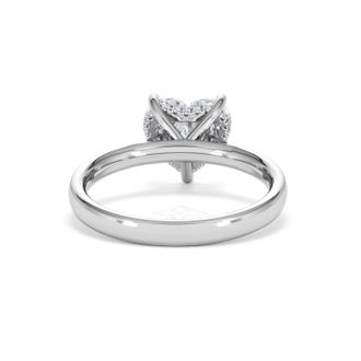 The Diamond Store Amora Heart 2.09ct Hidden Halo Lab Diamond Engagement Ring F/VS Set in Platinum