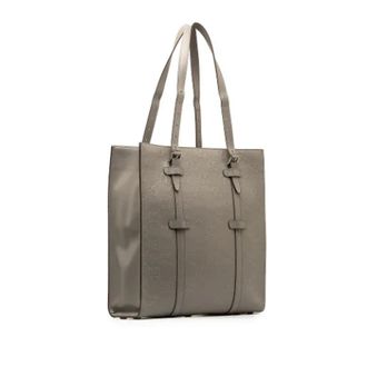 Gucci Pre-owned Tote Bags, female, Gray, Size: ONE SIZE Pre-owned Embossed Leather Tote