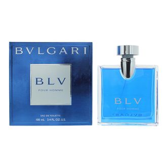 Bulgari Mens BLV Pour Homme Eau de Toilette 100ml Spray for Him - Green - One Size