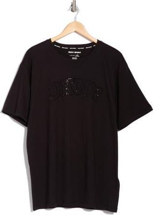 DKNY Varsity Rhinestone Logo T-Shirt in Black/Black at Nordstrom Rack, Size X-Large