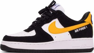 Nike Nike Mens Air Force 1 07 LV8 Sneaker, Black/Dark Sulfur, 7 UK