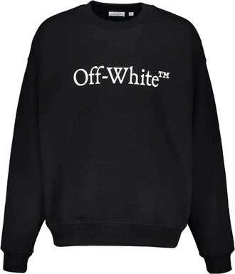 Off-white Sweatshirt met logo-print - Heren - Sweatshirts - Zwart - XS - Katoen - Hoodies & sweatvesten