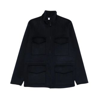 Aspesi Giacca in Lana Regular Fit - - Jackets - Uomo - Blu - S