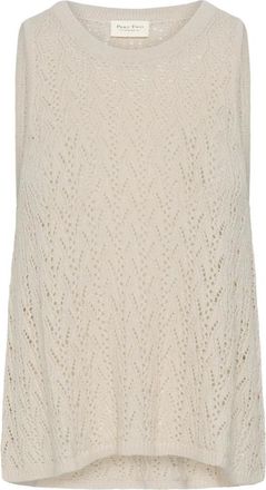Part Two Tops, Dames, Beige, 2Xl, Mouwloze Top
