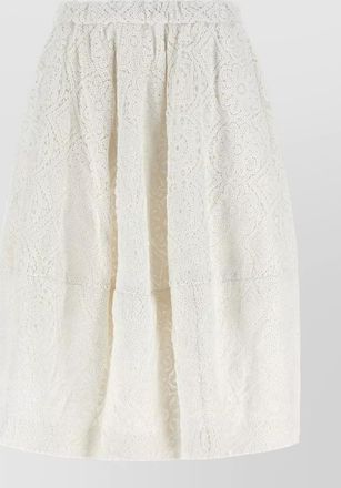 Comme Des Gar&ccedil;ons macram&eacute; midi skirt floral lace overlay