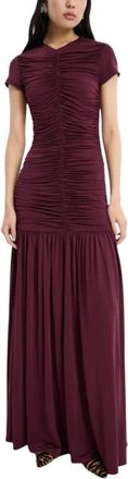 Rotate Rotate Birger Christensen, Kleedjes, Dames, Bruin, XS, Leer, Satin Bustier Gown