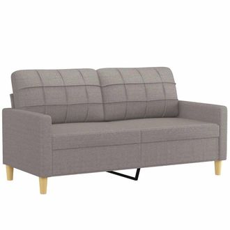 vidaXL Sof&aacute; De 2 Plazas De Tela Gris Taup&eacute; 140 Cm Vidaxl