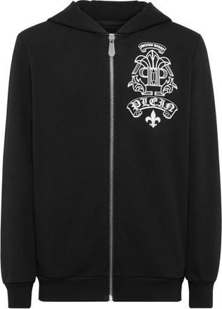 Philipp Plein Heren, Sweatshirts & Hoodies, Zwart, Maat: M Katoen