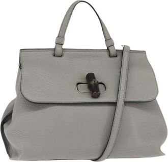 Gucci Pre-owned Handbags, female, Gray, Size: ONE SIZE Pre-owned Vintage Handbag