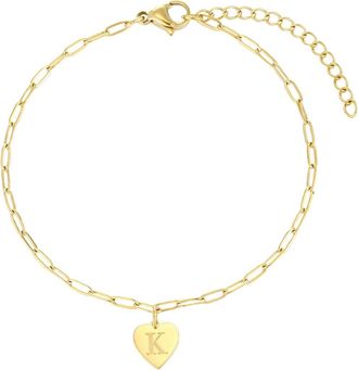 Adornia Initial Chain Bracelet in Gold-K at Nordstrom Rack