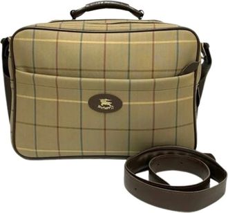 Burberry Pre-owned Cross Body Bags, female, Brown, Size: ONE SIZE Pre-owned Canvas shoulder-bags