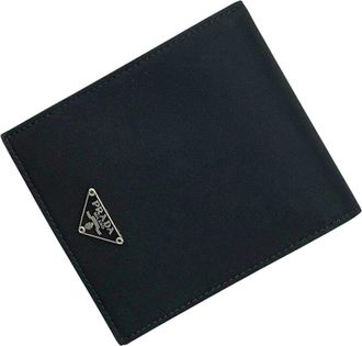 Prada Black Nero Nylon Leather Wallet (Bi-Fold) (Pre-Owned)
