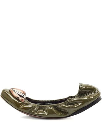 Miu Miu metal-detail ballet flats - Green