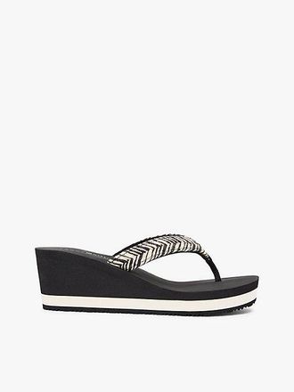 Tommy Hilfiger Rope Strap Wedge Flip-Flops