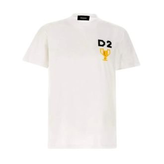 Dsquared2 Heren, Tops, Beige, Maat: 2XL Katoen