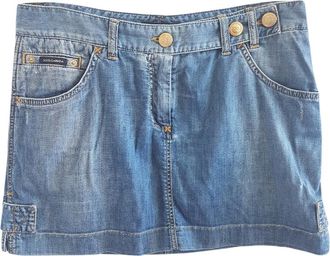 Dolce & Gabbana blue denim mini skirt Size M