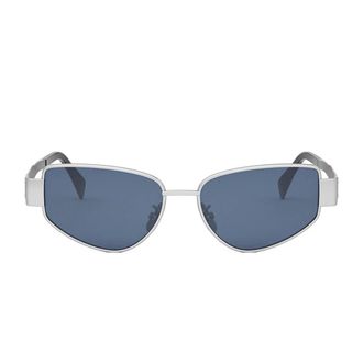 Celine Sunglasses Cl40293 U 16 V Triomphe Silver/Blue Unisex