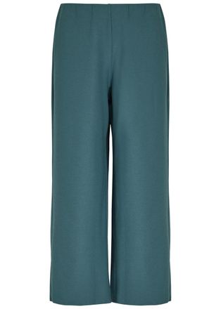 Eileen Fisher Eileen Fisher Cropped Wide-leg Trousers - Blue - XL (UK 22 / Xxl)