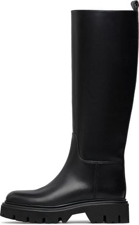 Loriblu Rijlaarzen - Dames - Hoge Laarzen - Zwart - 39 EU - Leer - Schoenen