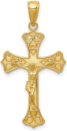 Diamond2Deal 10k Yellow Gold Crucifix Pendant