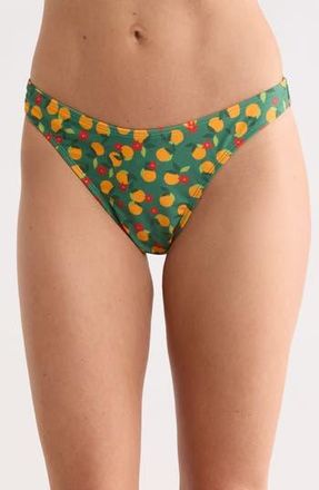 Cupshe High Waist Bikini Bottoms in Green Multi at Nordstrom Rack, Size X-Large