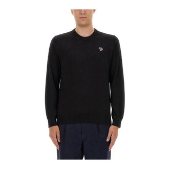 Paul Smith Zebra Logo Ronde Hals Trui - Heren - Truien - Zwart - Maat: XL Katoen