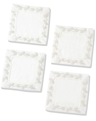 Tiramisu Set of 4 The Seraphina Beaded Cocktail Napkins