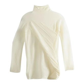 Issey Miyake Top de Manga Larga Hug con Fruncido - Tops - Mujer - Blanco - M