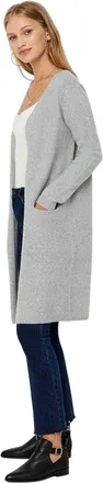 Vero Moda Damesvest met open voorkant, relaxte pasvorm en lange mouwen van Doffy (Grijs)