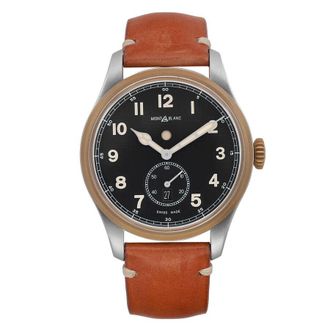 Montblanc Pre-owned Montblanc Montblanc 1858 GMT Automatic Day-Night Black Dial Mens Watch MB116479