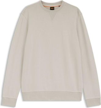 BOSS Logo-patch sweatshirt in cotton terry