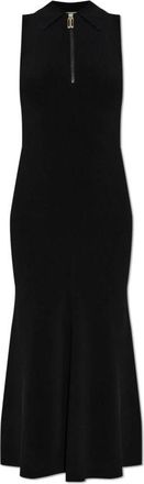 Victoria Beckham Mira Midi Jurk - Dames - Casual kleedjes - Zwart - M - Nylon - Kleedjes