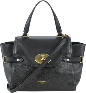 Coach Pre-owned Handbags, female, Black, Size: ONE SIZE Pre-owned Leather Shoulder Bag