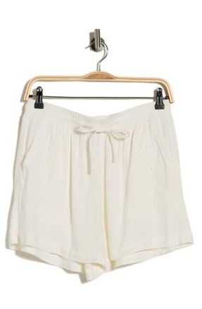 Splendid Cayden Embroidered Shorts in Paper White at Nordstrom Rack, Size X-Small