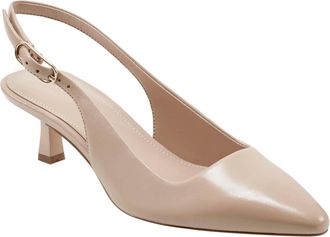 Marc Fisher Womens Rory Pump In Lgiht Tan Leather
