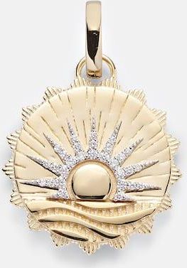 Foundrae Pendente New Beginnings - Internal Compass in oro 18kt con diamanti