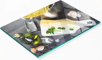 OEM Tabla De Cocina De Vidrio Templado Con Estampado De Pasta Y Ajo, 80x52 Cm