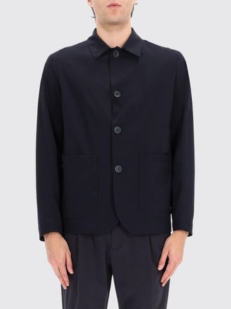 Herno Blazer monopetto in tessuto tecnico con rever e tasche a toppa