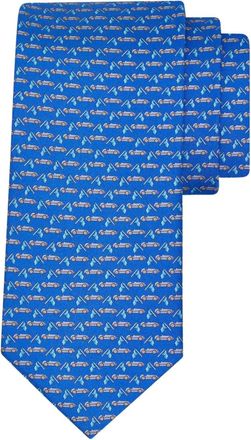 Ferragamo Cravatta con stampa - Blu